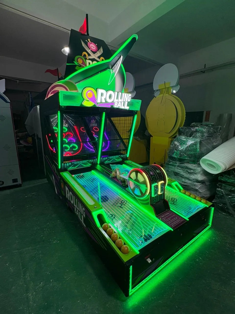 Neon Pirate™ Dual-Lane 2-Player Skeeball Machine with LED Lights