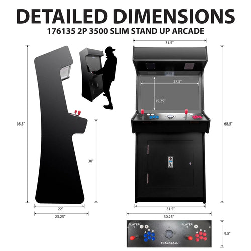2P Slim 32" Golf Arcade Game Machine | 2P Golden Legacy Golf Edition