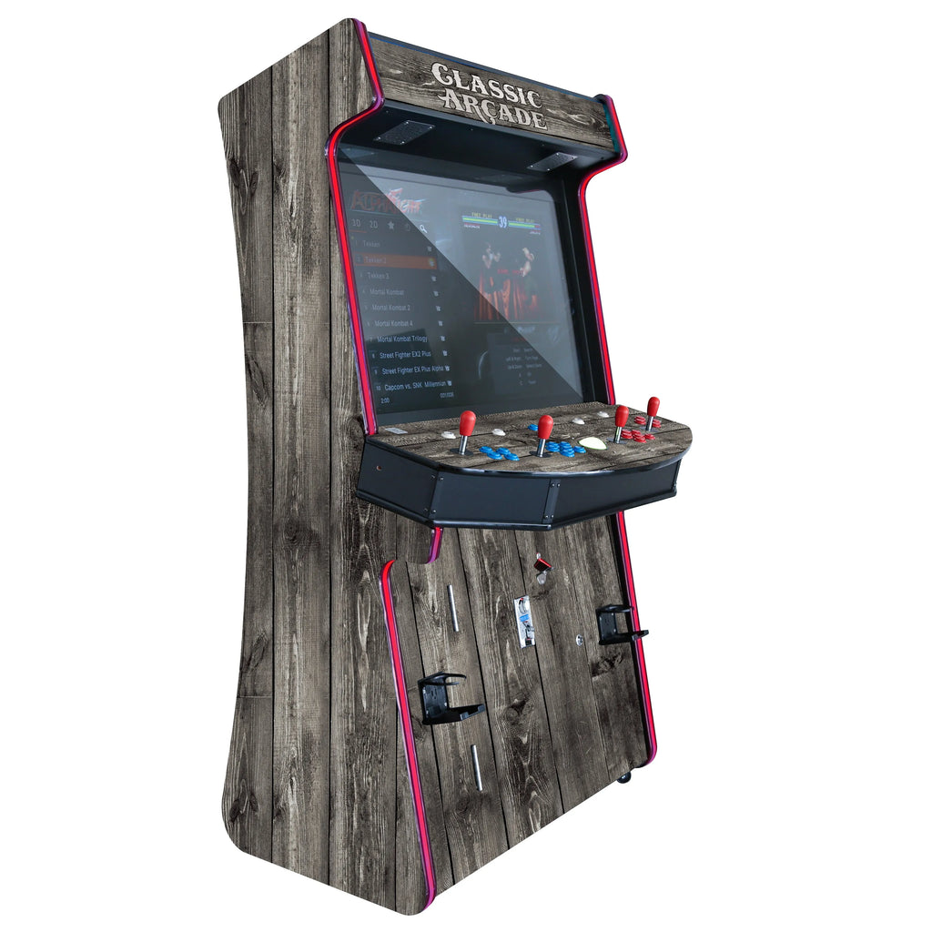 Dark Gray Wood Grain TR-1 Stand-Up Arcade System