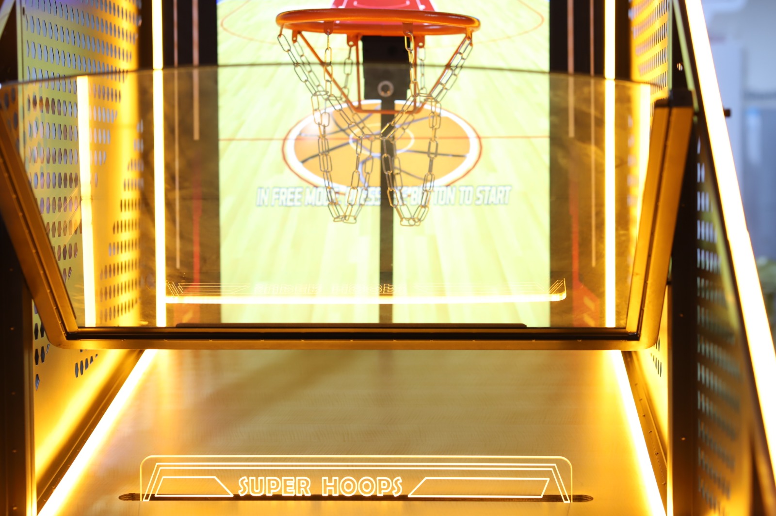 Super Hoops™ Basketball Arcade with Digital Back Board and Neon Lights