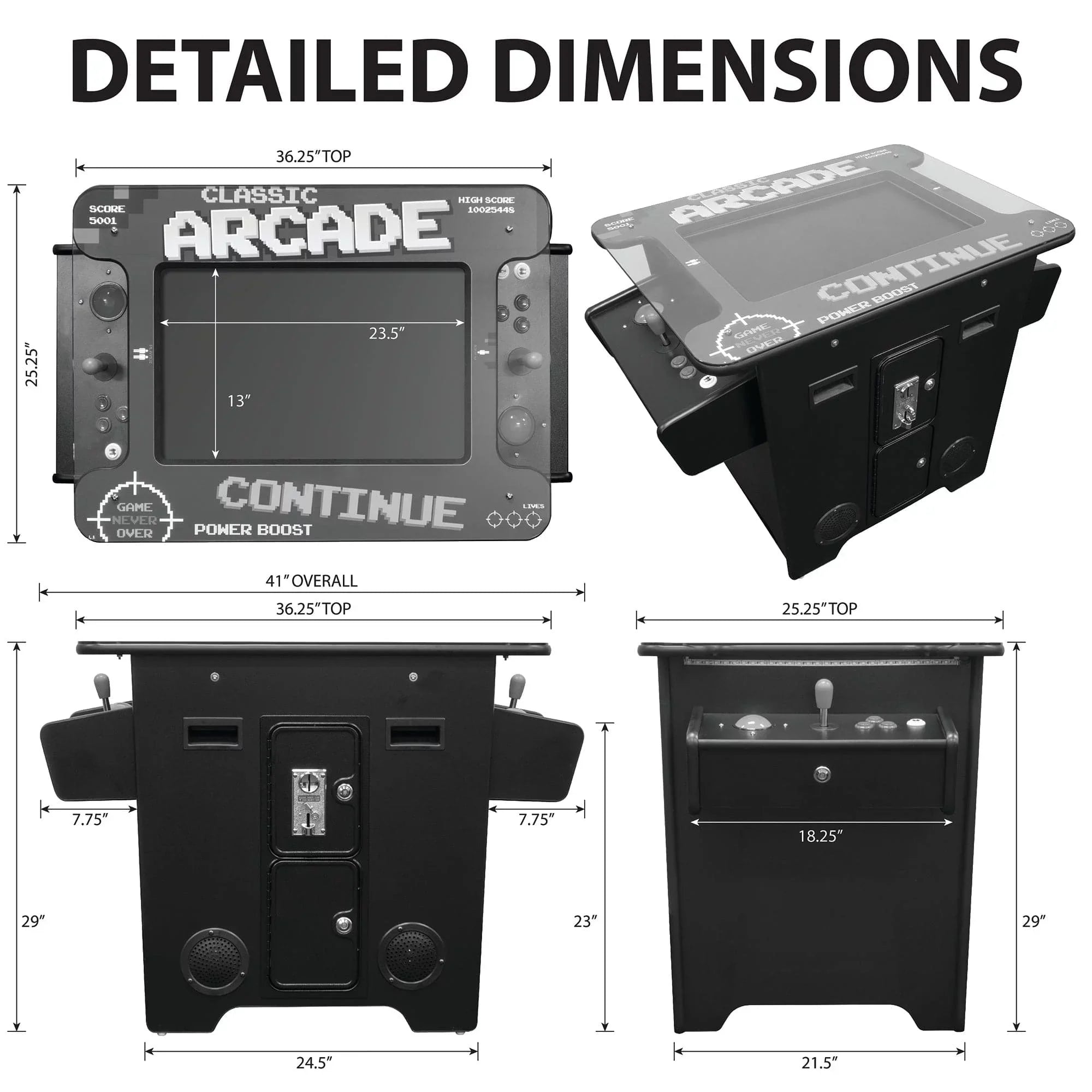 2P Cocktail Arcade Machine