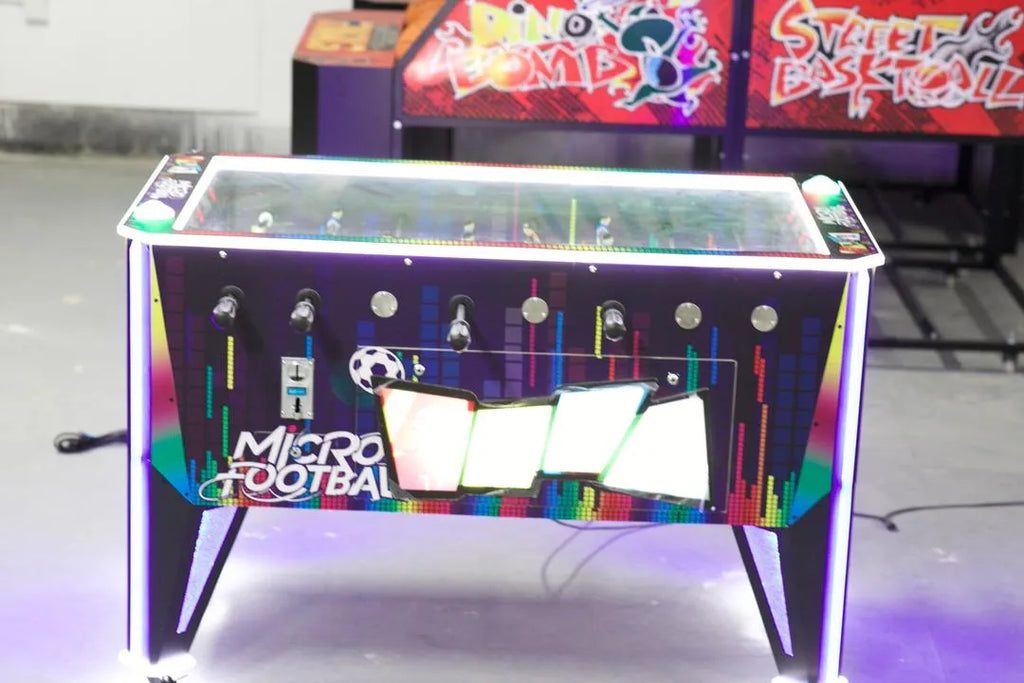 Limited Edition World Cup Foosball™ Pro Arena Table with Soccer Ball Elevator Center, Digital Score Boards, and LED Neon Cabinet Lights