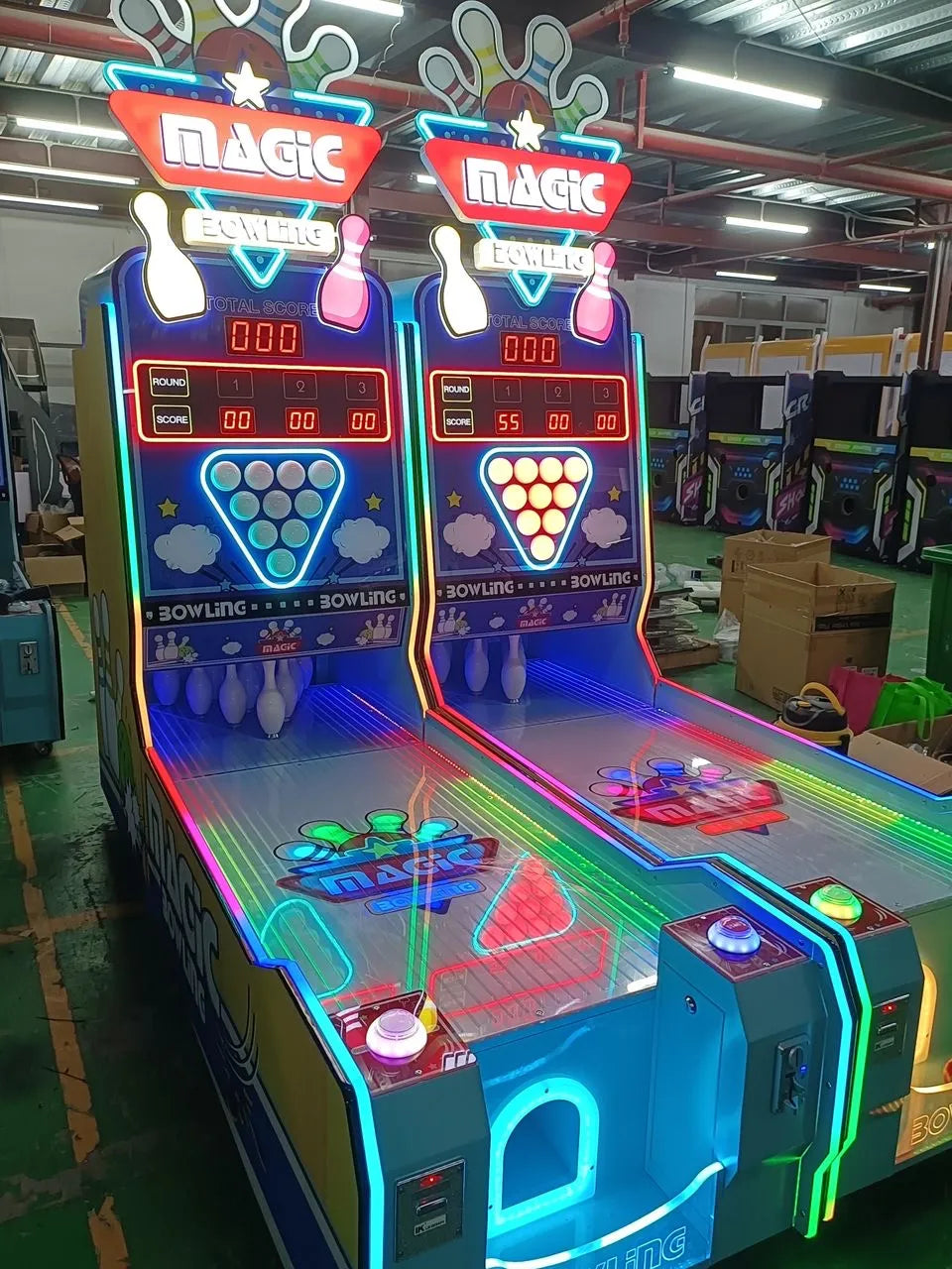 Magic Bowling Strike Zone™ Arcade with Real Pins and Neon Lights