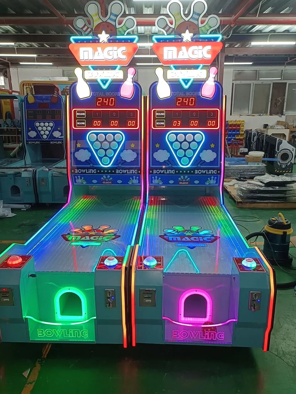 Magic Bowling Strike Zone™ Arcade with Real Pins and Neon Lights
