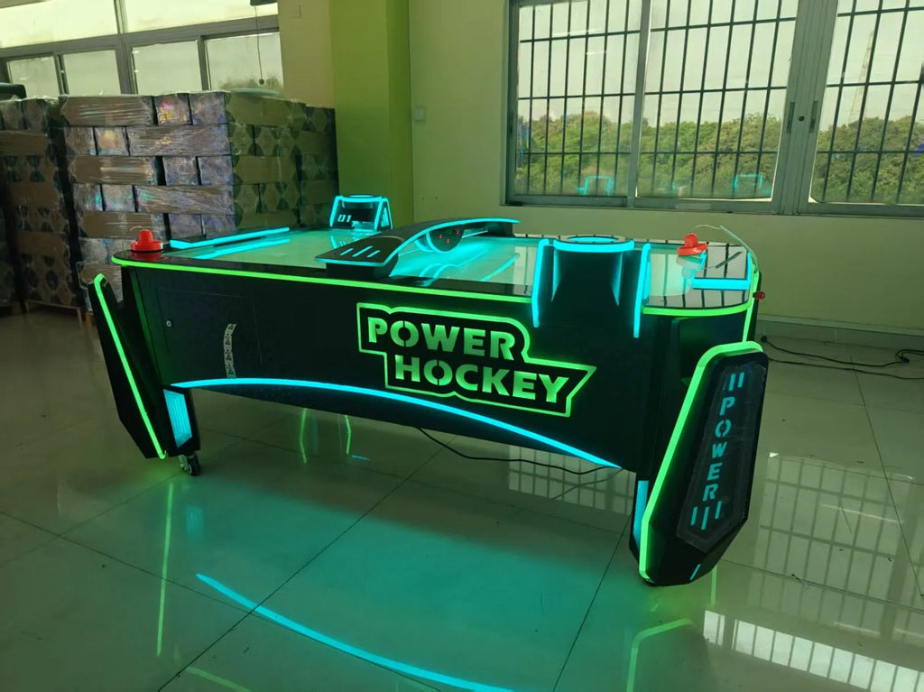 Power Glide Hockey™ Air Hockey Table with Neon Lights