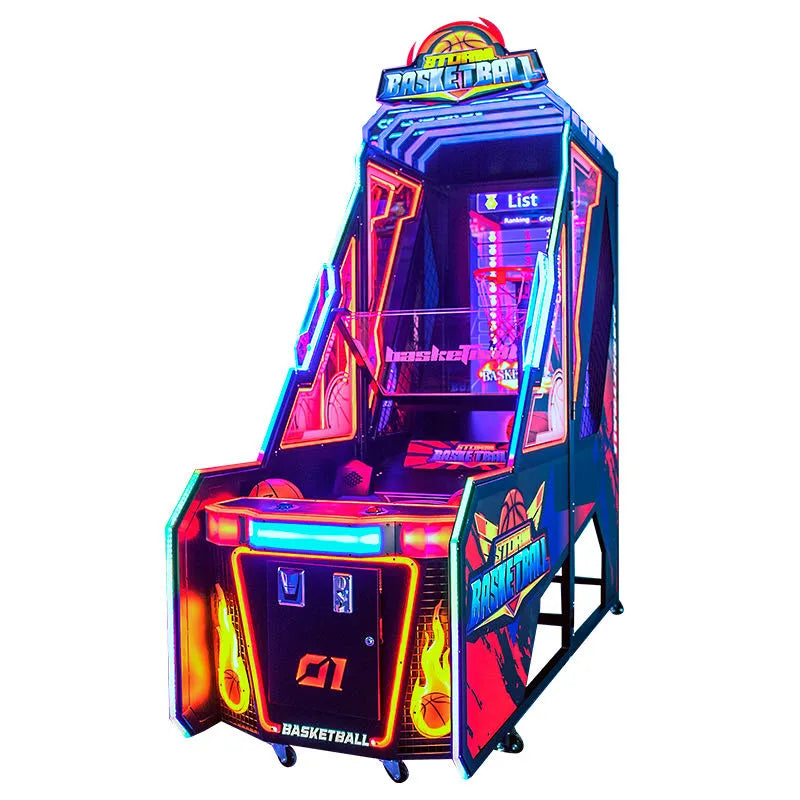 Storm Basketball™ Digital Screen Shooting Arcade with Multi-Color Neon Lights