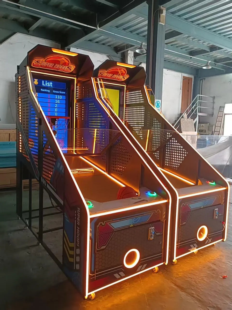 Super Hoops™ Basketball Arcade with Digital Back Board and Neon Lights