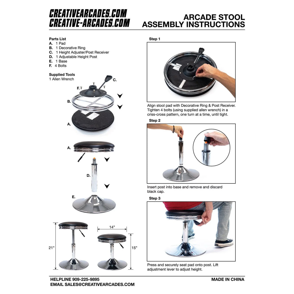 Adjustable Cocktail Barstool