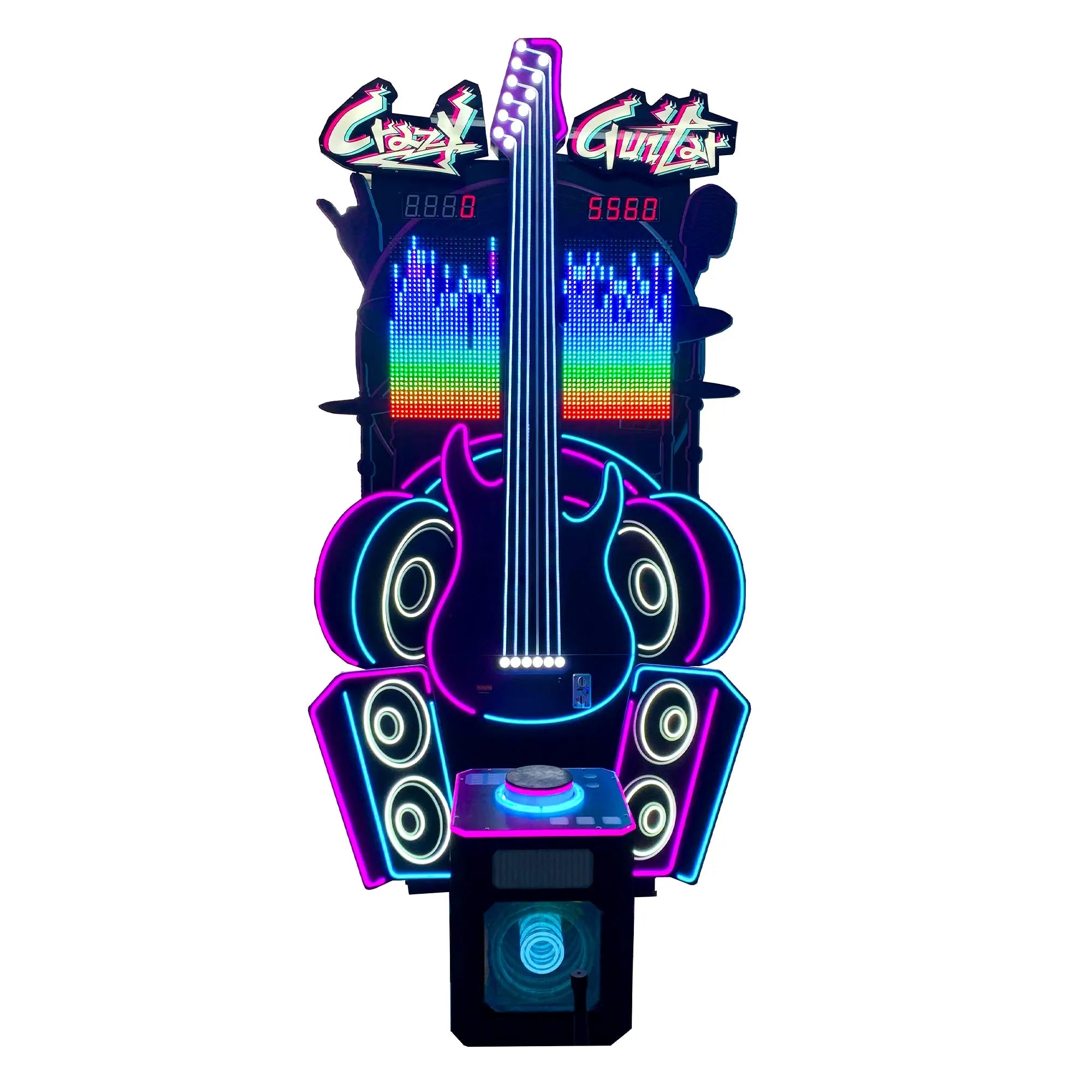 Crazy Guitar™  Neon Light High Striker Hammer Arcade