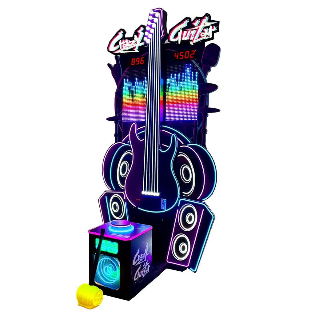 Crazy Guitar™  Neon Light High Striker Hammer Arcade