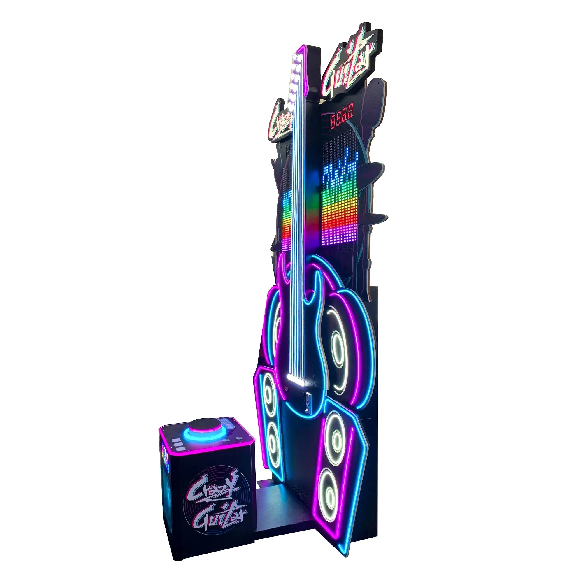 Crazy Guitar™  Neon Light High Striker Hammer Arcade