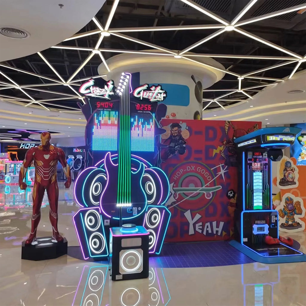 Crazy Guitar™  Neon Light High Striker Hammer Arcade