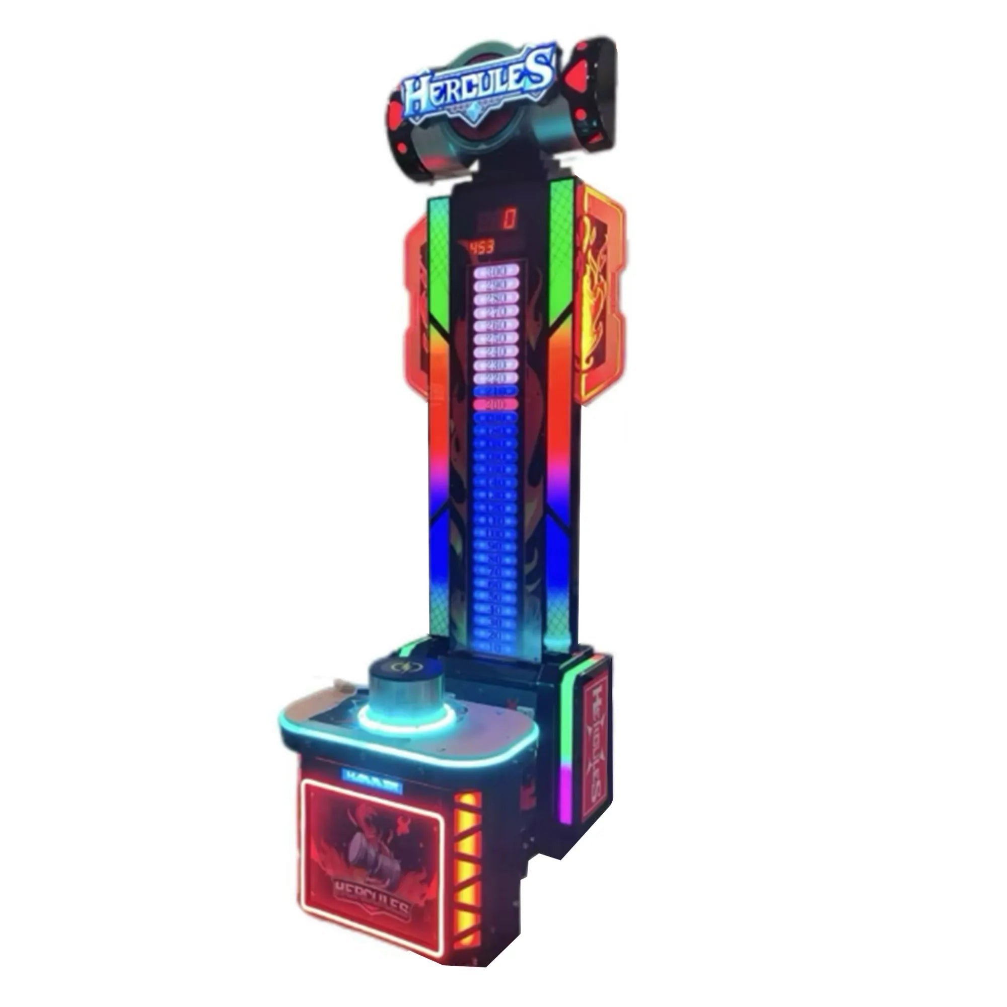 Hercules Power Strike™ High-Striker Hammer Arcade Machine with Neon Lights