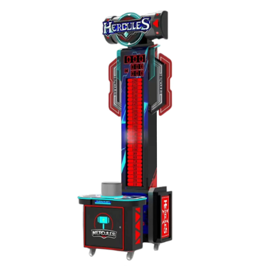 Hercules Power Strike™ High-Striker Hammer Arcade Machine with Neon Lights