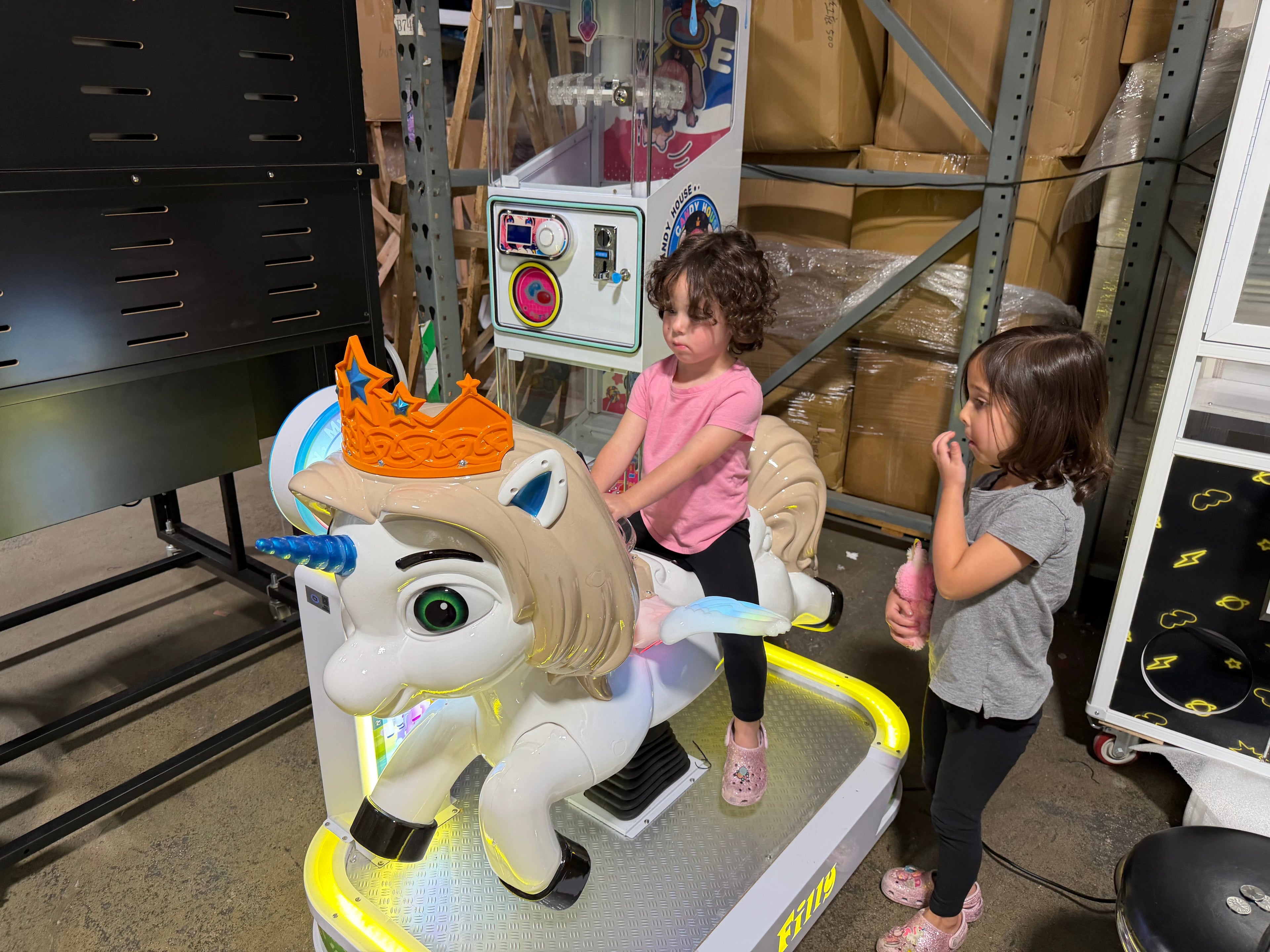 Unicorn Rocker™ Kid-Friendly Movie Screen w/ Neon Lights