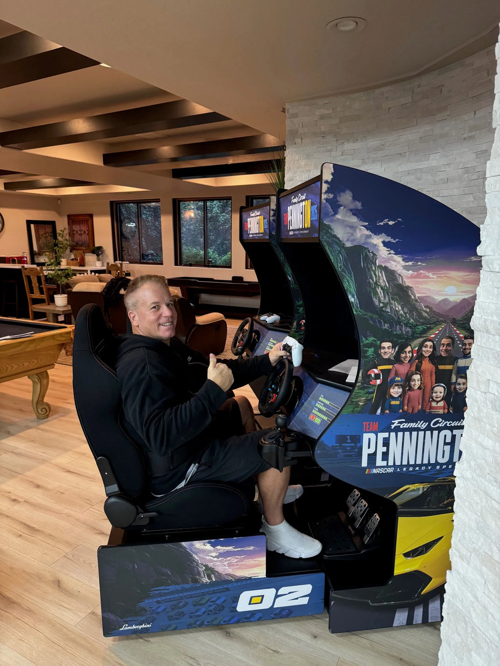 Racing Rampage | Set of 2 or 3 Sit Down Racing Arcade Machines | 177-205 Classic Racing Games OR Wifi Compatible to Connect Endless Games | FREE Link-Tech System