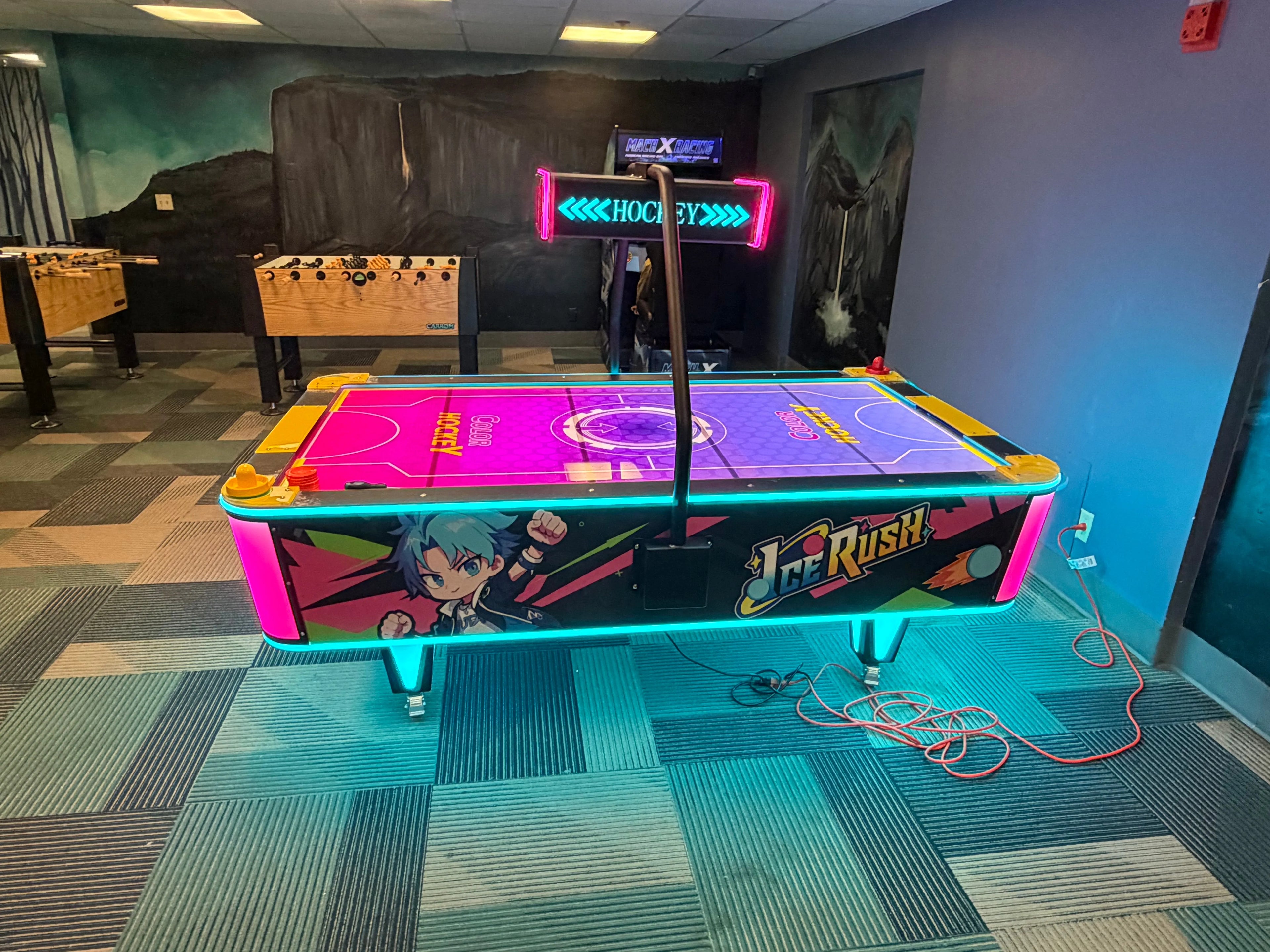 Ice Rush™ Air Hockey Neon Light Table