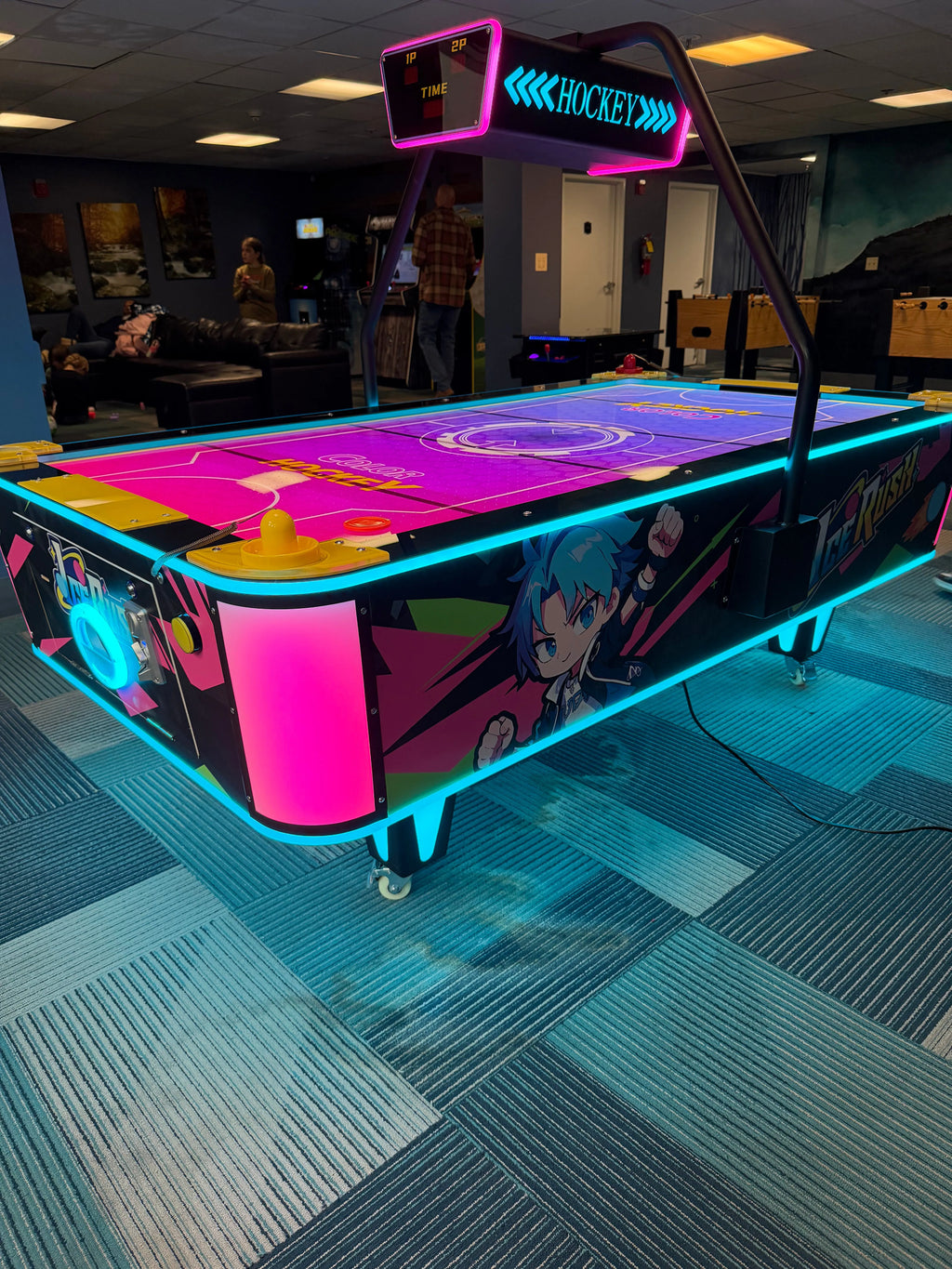 Ice Rush™ Air Hockey Neon Light Table