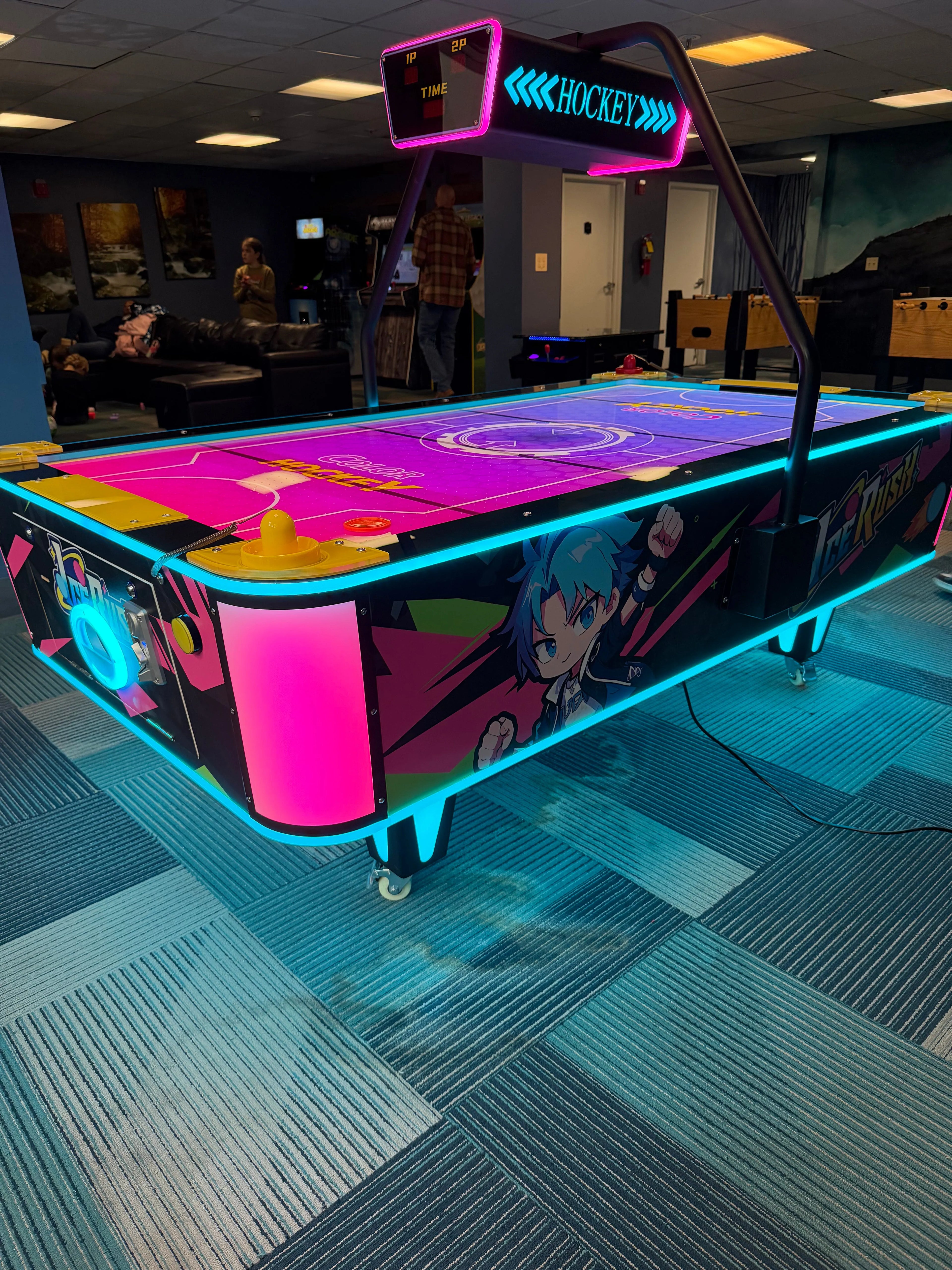 Ice Rush™ Air Hockey Neon Light Table