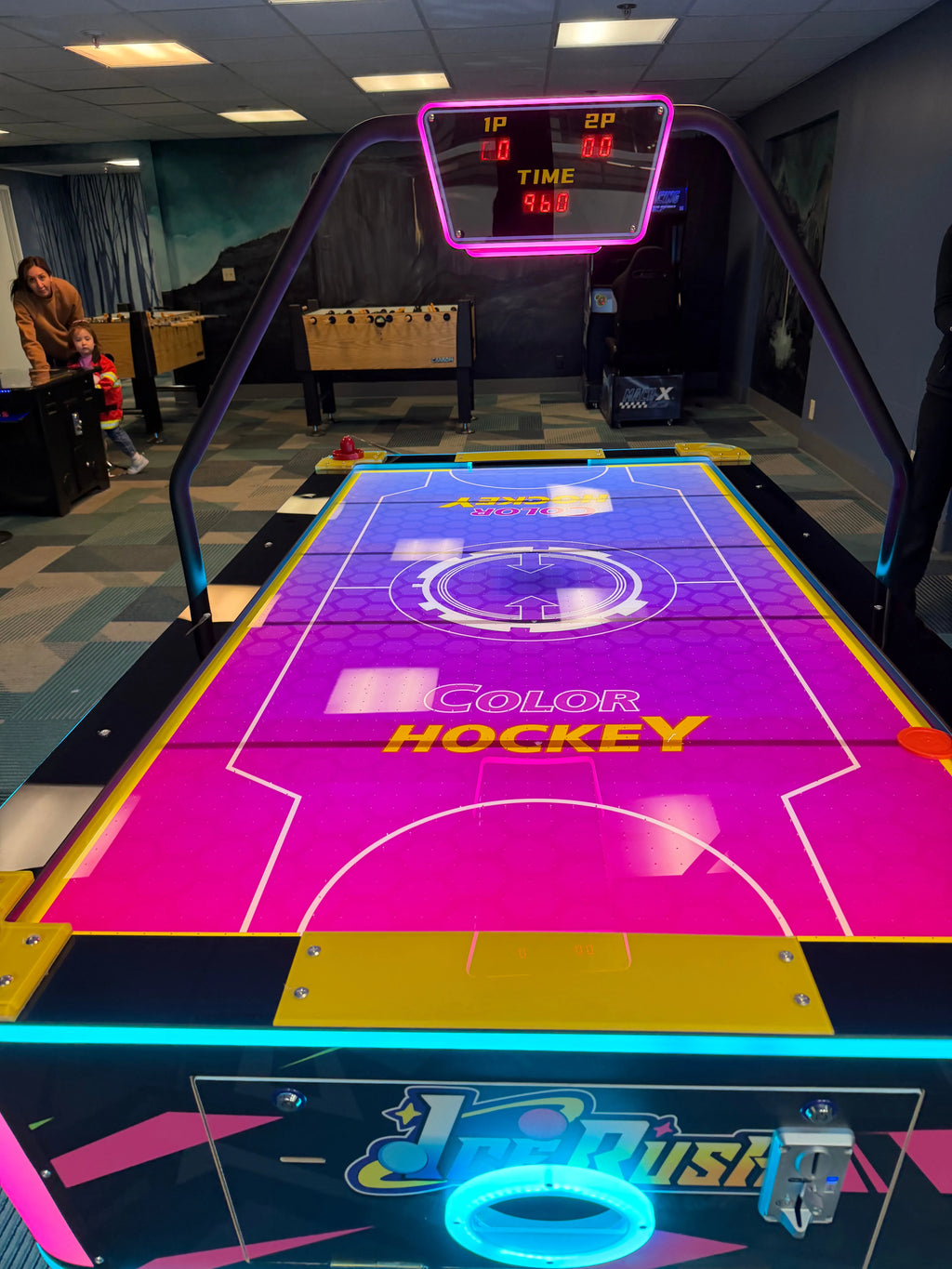 Ice Rush™ Air Hockey Neon Light Table