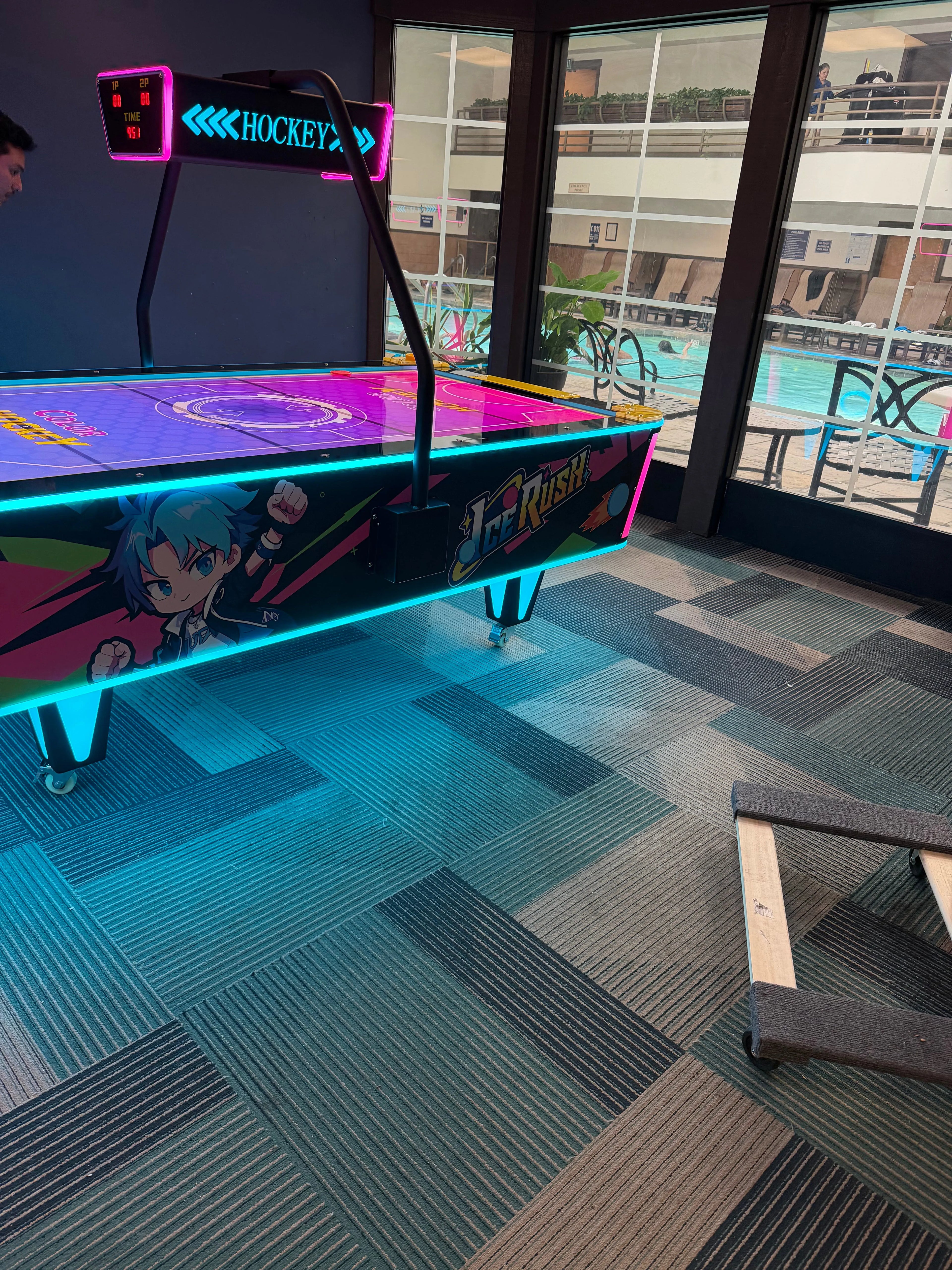 Ice Rush™ Air Hockey Neon Light Table