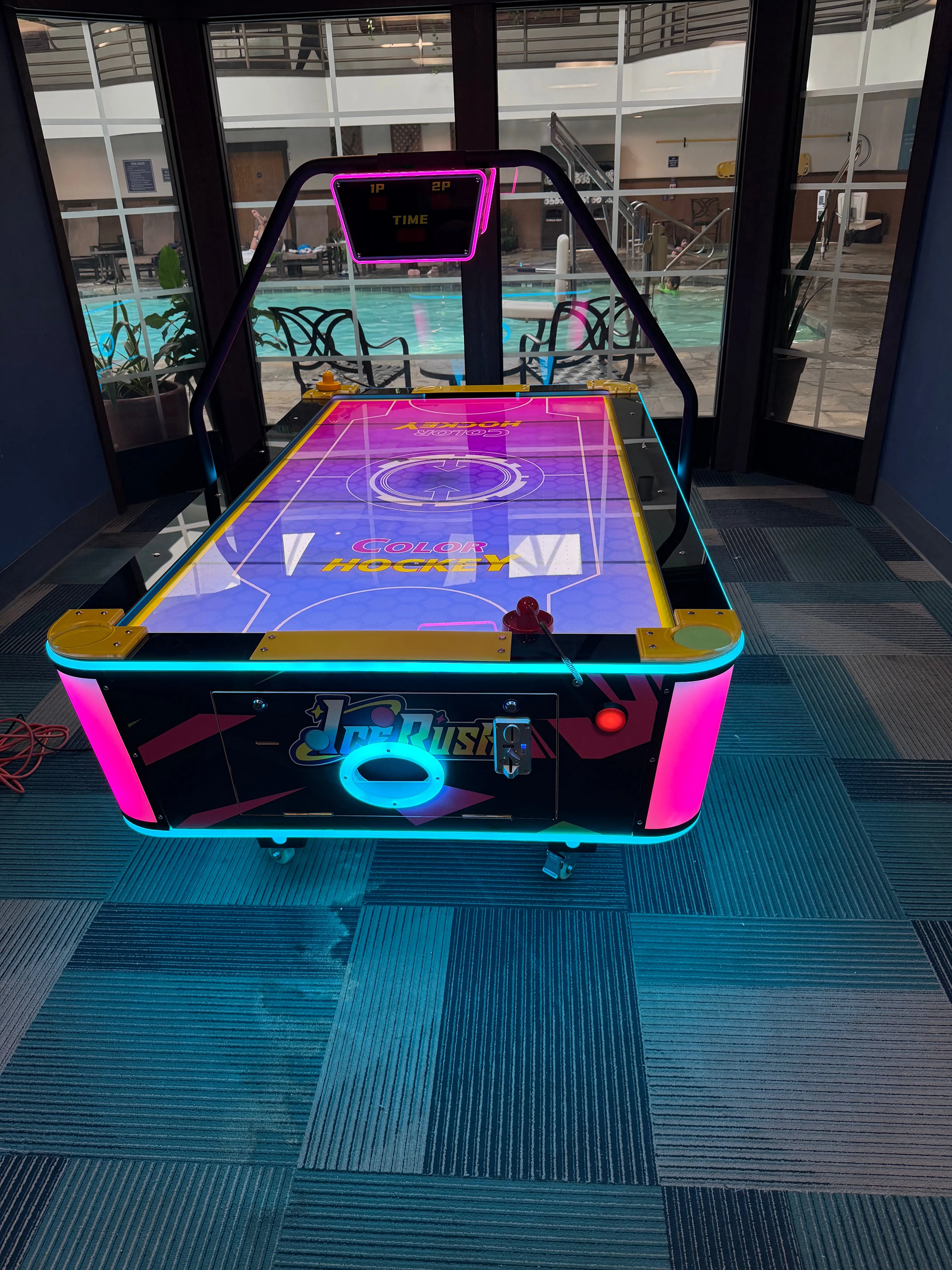 Ice Rush™ Air Hockey Neon Light Table