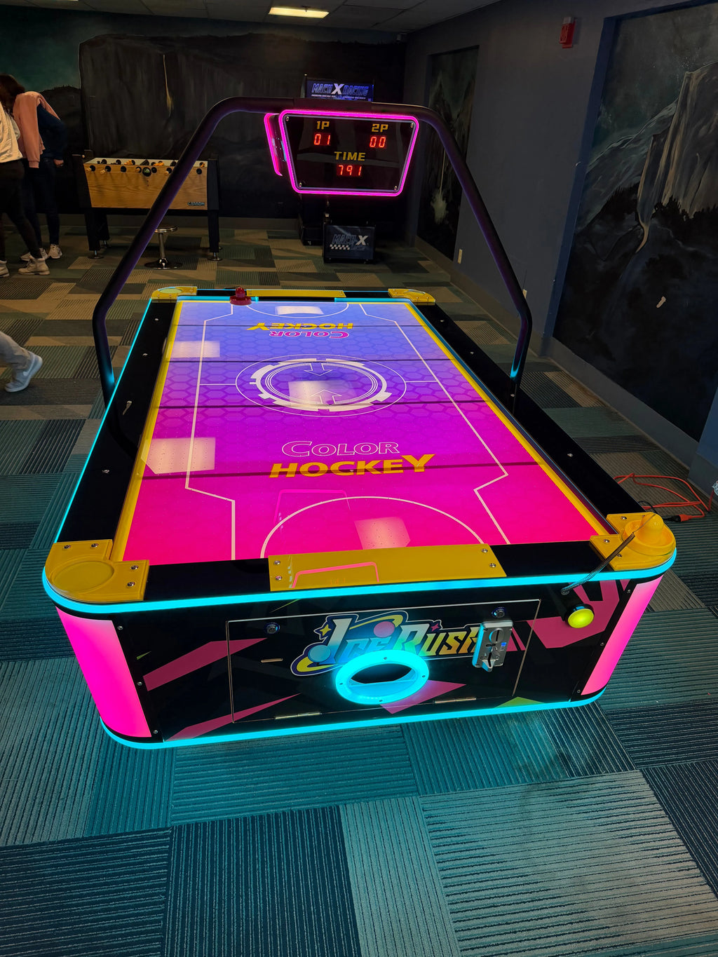 Ice Rush™ Air Hockey Neon Light Table