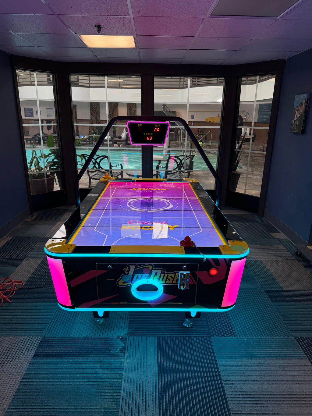 Ice Rush™ Air Hockey Neon Light Table