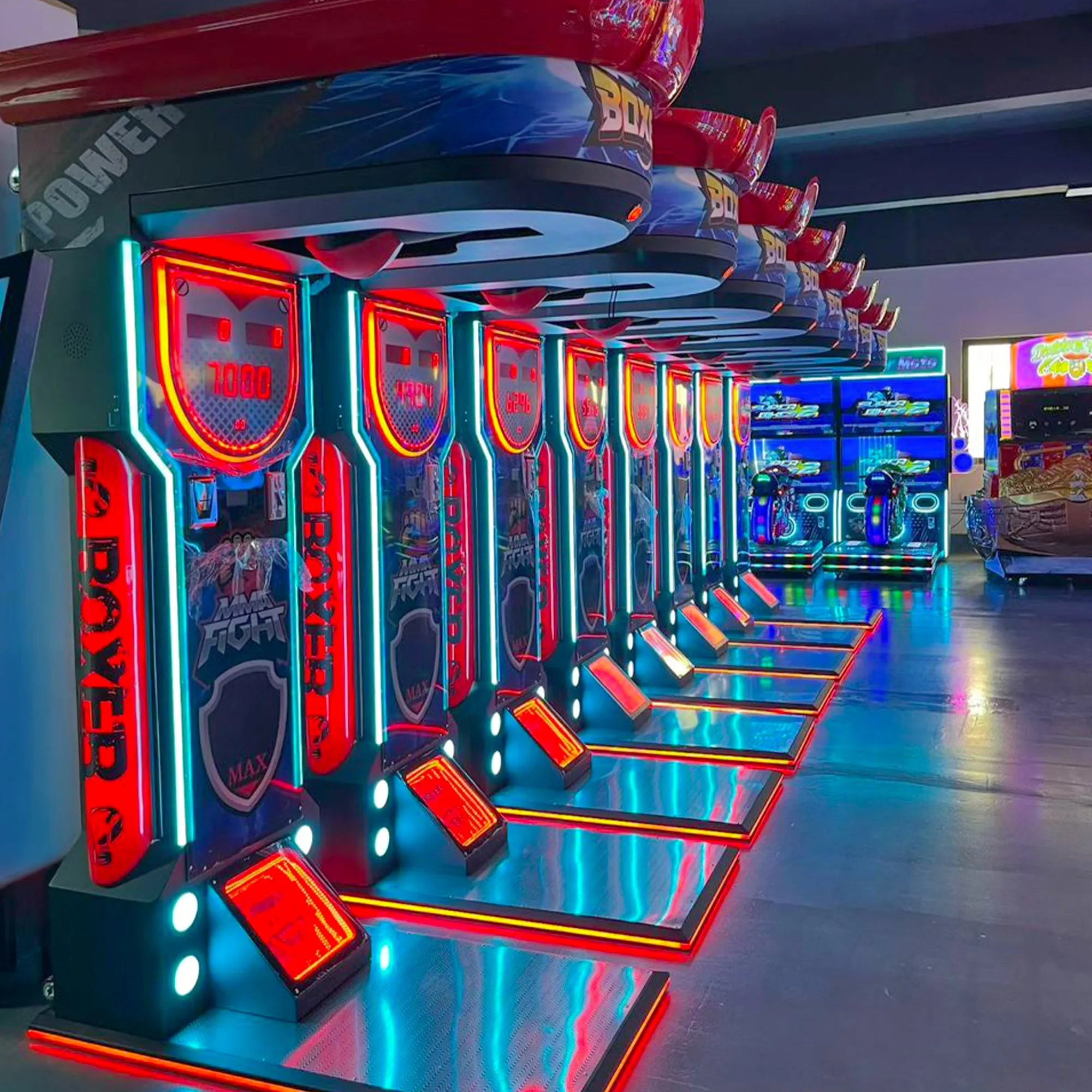 MMA Fight Boxer - Heavy Hit Arena | Boxing Arcade Machine with Neon Lights