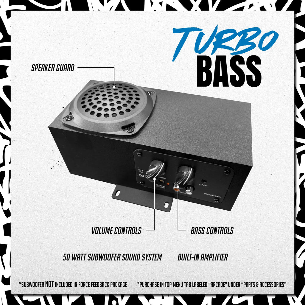 RPM Rumble Turbo Bass - 50-Watt Subwoofer Amplifier - Sit Down Racer Audio Add-On