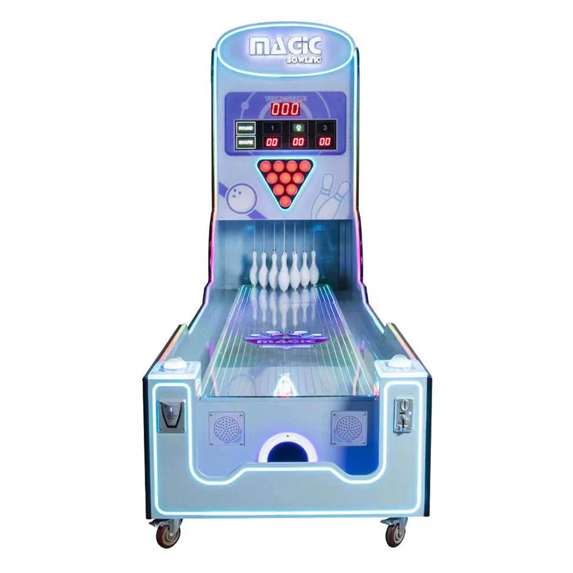 Magic Bowling Strike Zone™ Arcade with Real Pins and Neon Lights