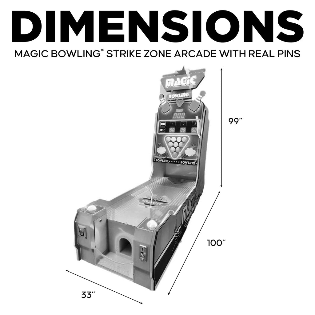 Magic Bowling Strike Zone™ Arcade with Real Pins and Neon Lights