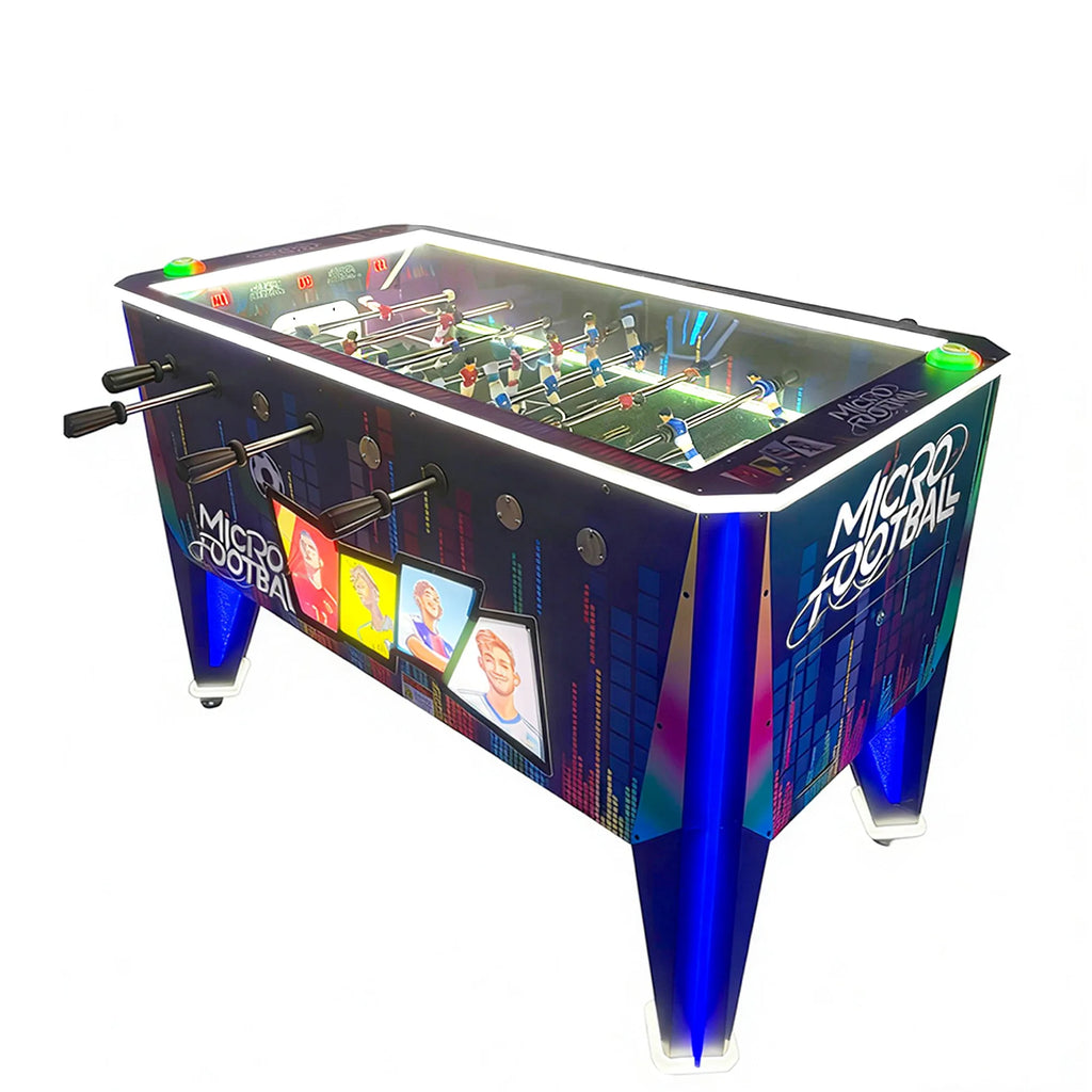 Limited Edition World Cup Foosball™ Pro Arena Table with Soccer Ball Elevator Center, Digital Score Boards, and LED Neon Cabinet Lights