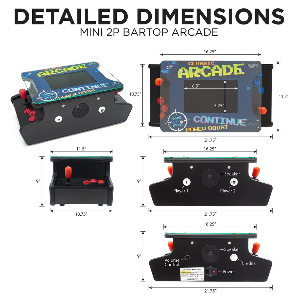 2P Mini Cocktail 10" Arcade Machine