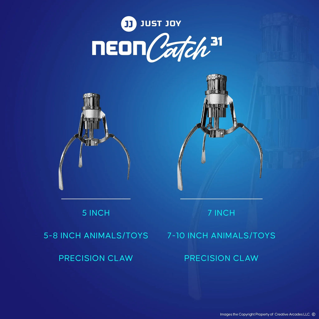 Neon Catch™ 31" Claw Machine with 7 Color Neon Cabinet Lights