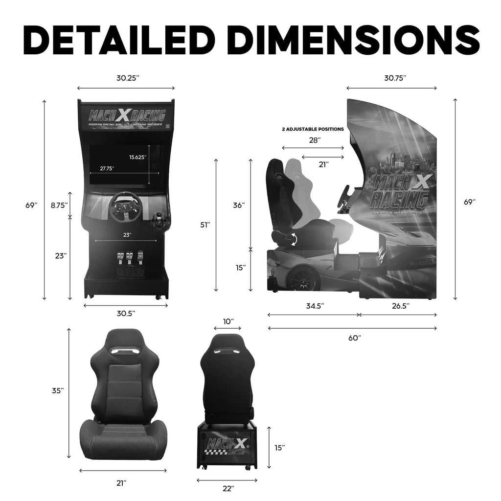 Modern Racing Sim Machine | Wifi Compatible Sim Racing Arcade