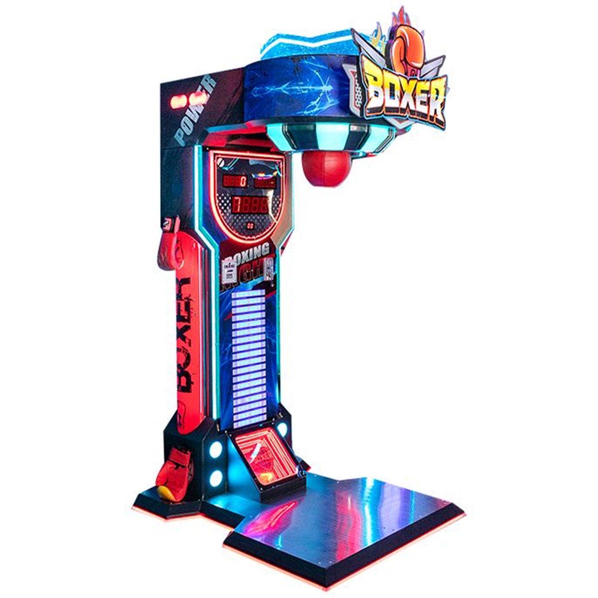 MMA Fight Boxer Extreme™ - Heavy Hit Arena with Power Up Light Package | Boxing Arcade Machine with Neon Lights