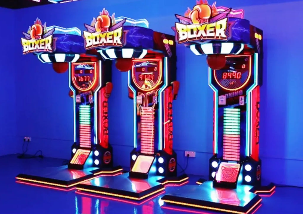 MMA Fight Boxer Extreme™ - Heavy Hit Arena with Power Up Light Package | Boxing Arcade Machine with Neon Lights