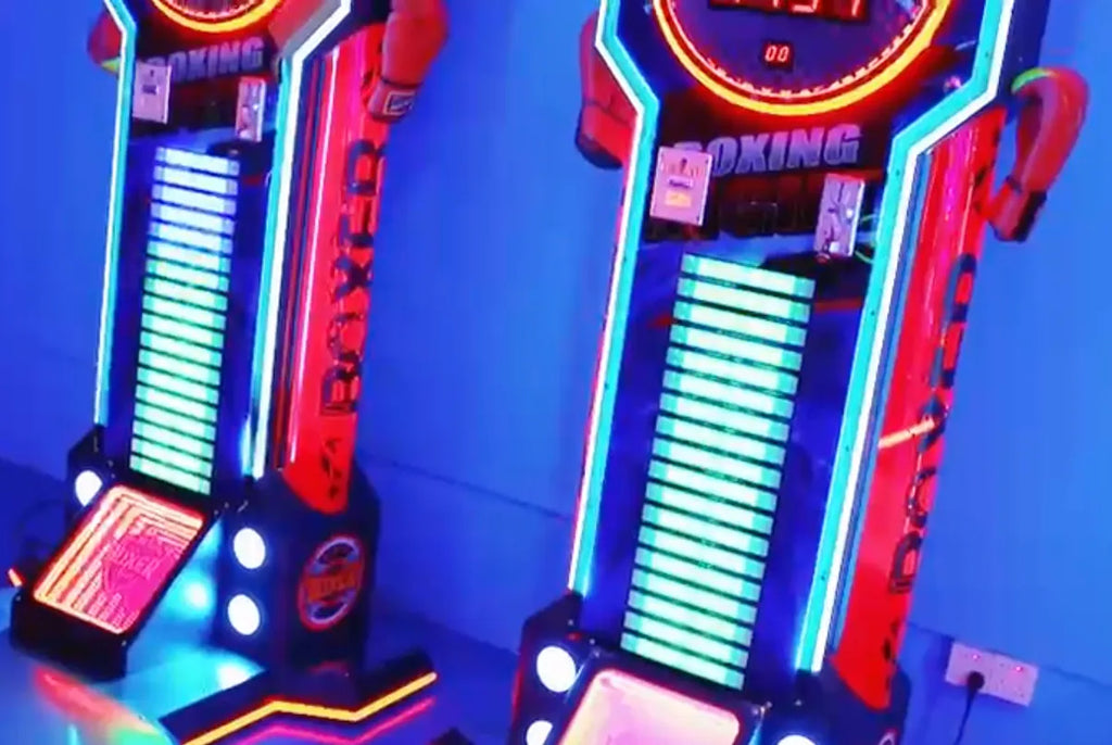MMA Fight Boxer Extreme™ - Heavy Hit Arena with Power Up Light Package | Boxing Arcade Machine with Neon Lights