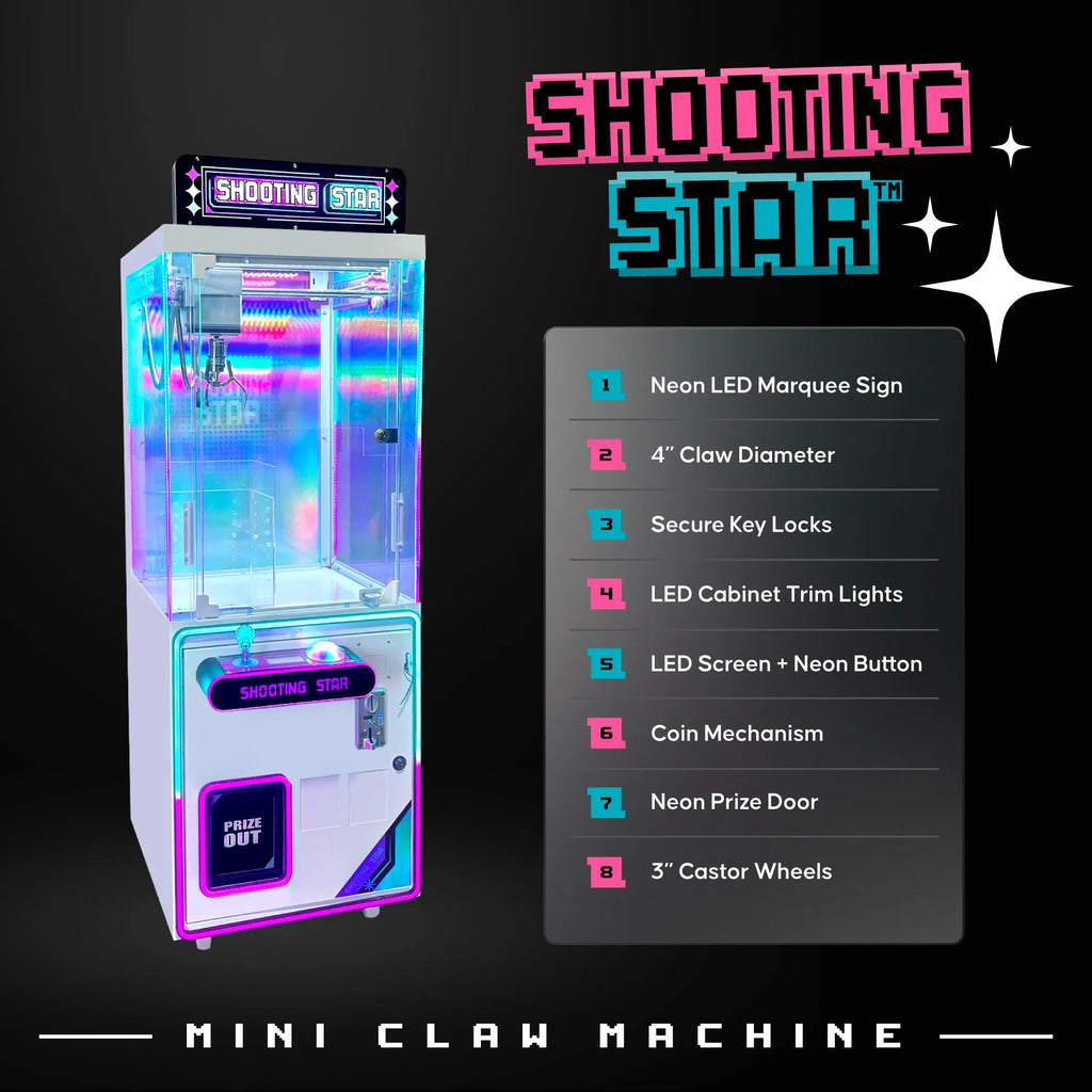 Shooting Star Mini 21" Kid-Friendly Claw Machine
