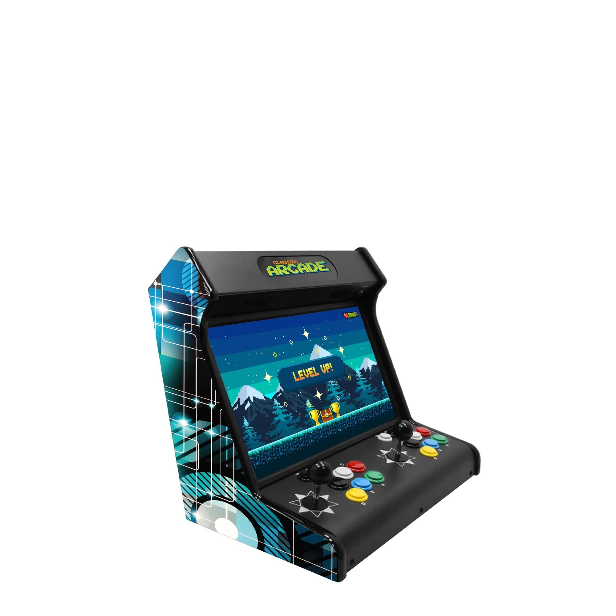 2P Mini 18.5" LCD Tabletop Arcade Machine with 23,000 Modern and Classic Games | HDMI Compatible | Add Games via SD Card