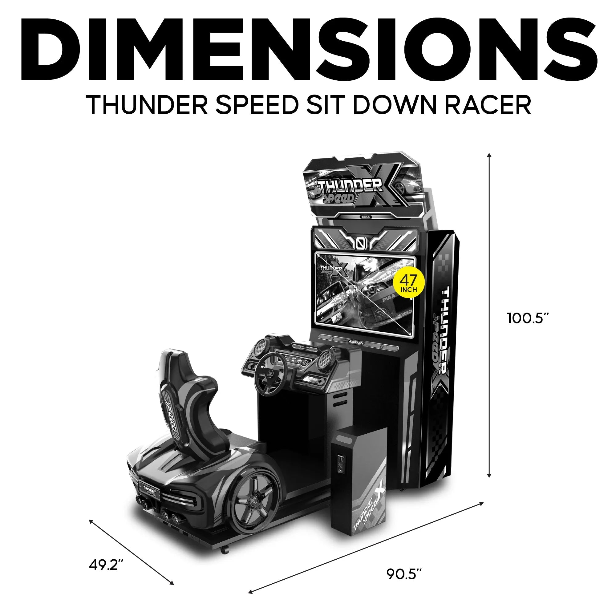 Thunder Speed X™ - Racing Simulator with Force Feedback and Wifi Connection for Online Play