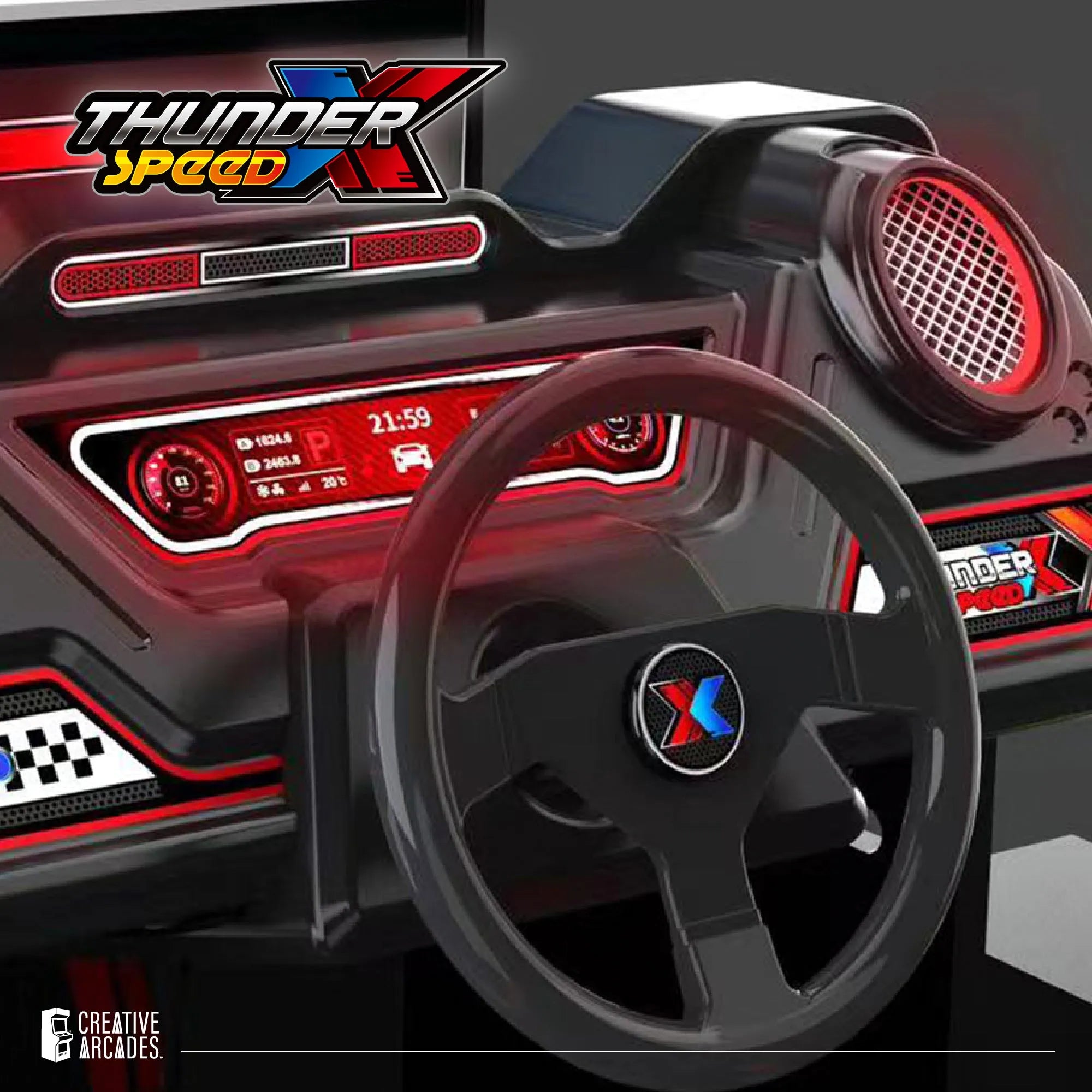 Thunder Speed X™ - Racing Simulator with Force Feedback and Wifi Connection for Online Play