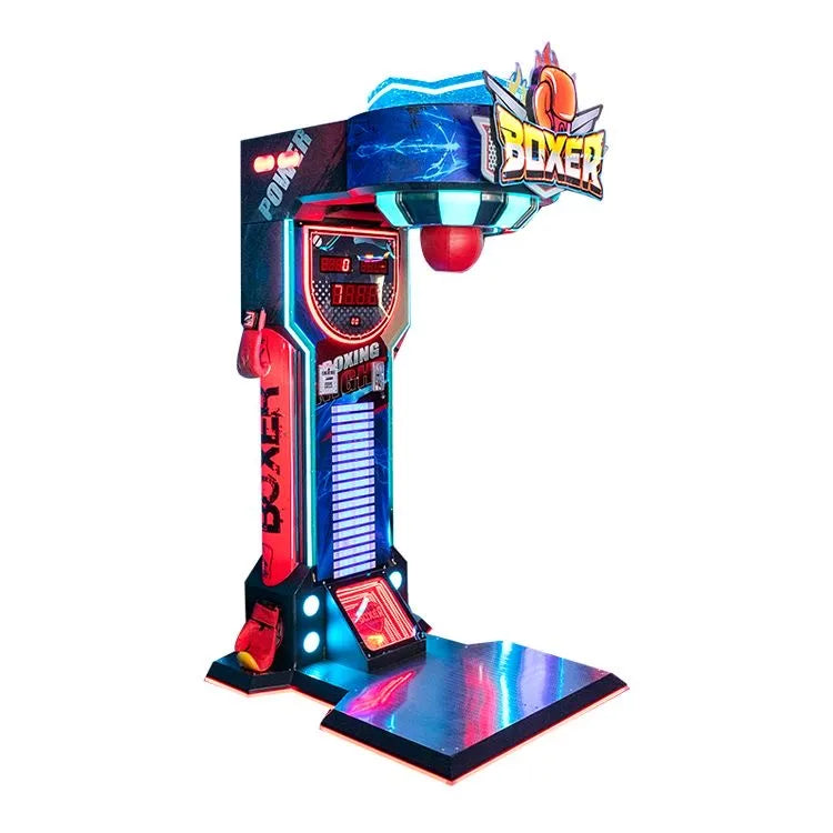 MMA Fight Boxer Extreme™ - Heavy Hit Arena with Power Up Light Package | Boxing Arcade Machine with Neon Lights