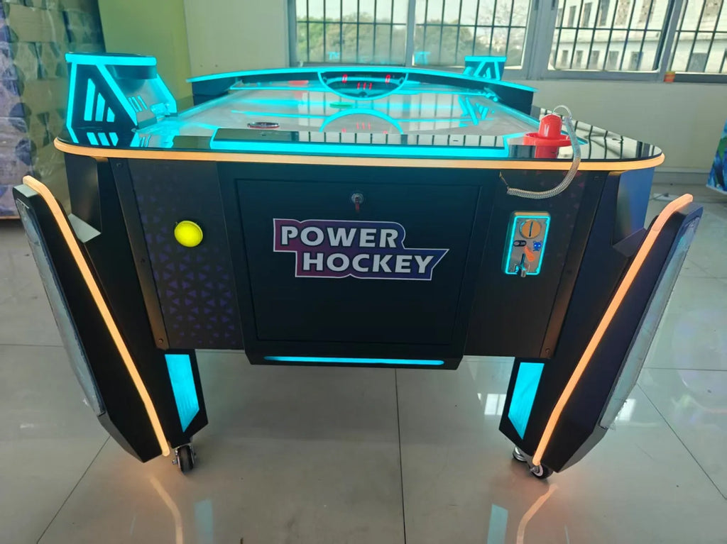Power Glide Hockey™ Air Hockey Table with Neon Lights