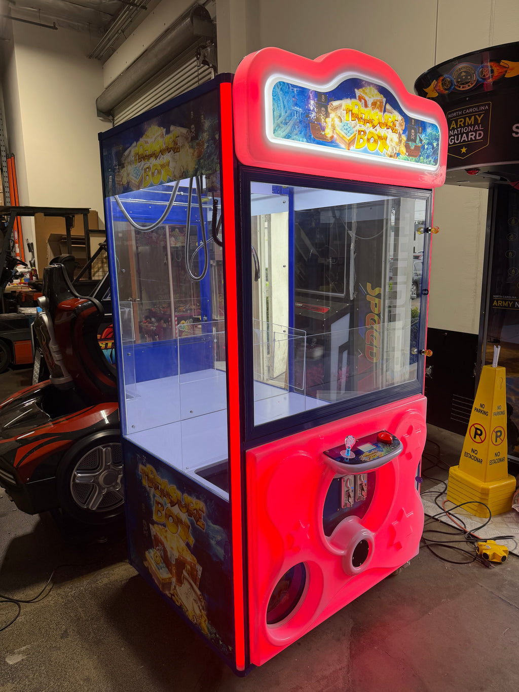 Treasure Box™ 41" Claw Machine w/ LED Cabinet Lights in all RGB Colors USED