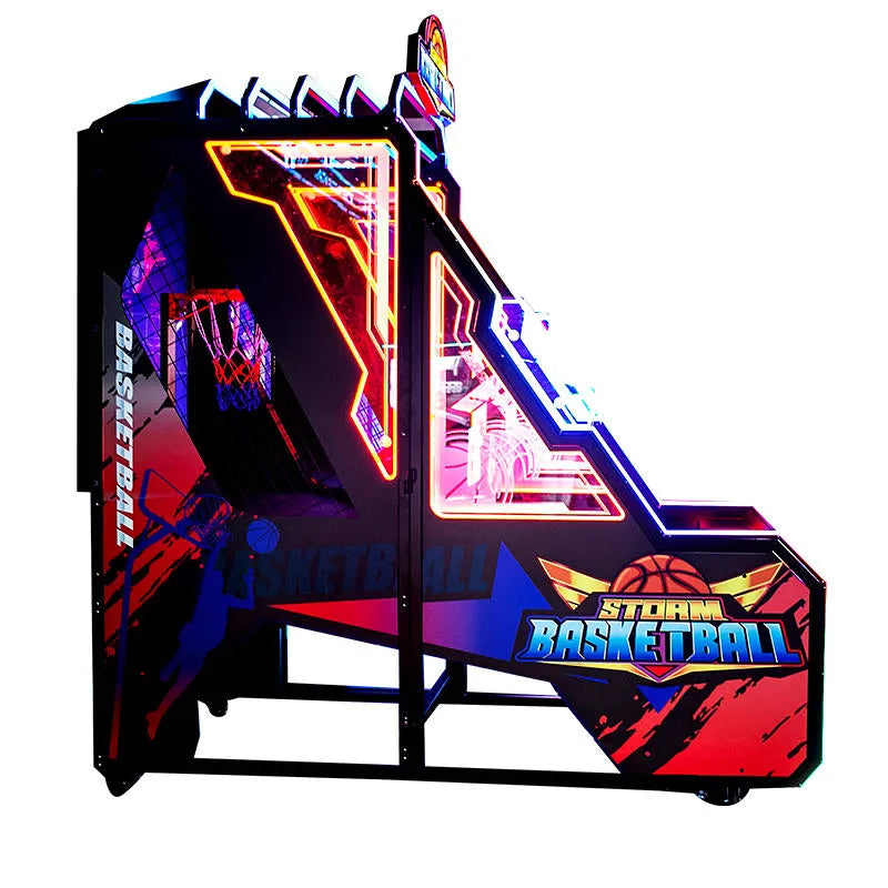 Storm Basketball™ Digital Screen Shooting Arcade with Multi-Color Neon Lights