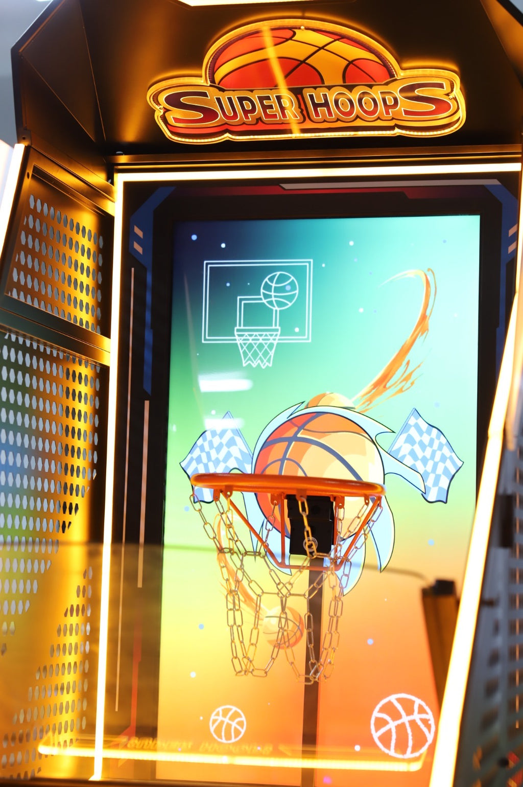 Super Hoops™ Basketball Arcade with Digital Back Board and Neon Lights