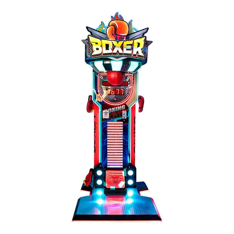 MMA Fight Boxer Extreme™ - Heavy Hit Arena with Power Up Light Package | Boxing Arcade Machine with Neon Lights