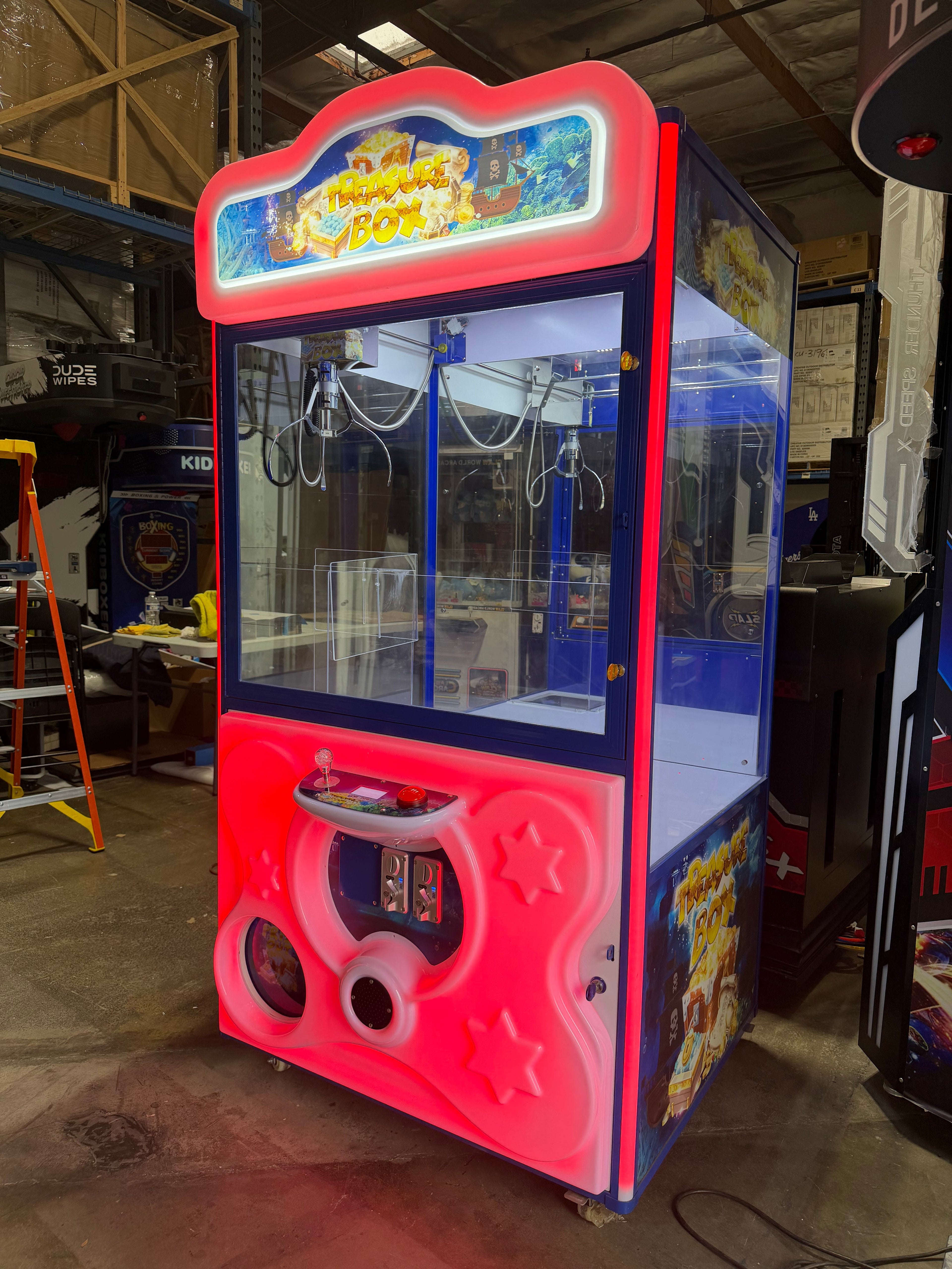 Treasure Box™ 41" Claw Machine w/ LED Cabinet Lights in all RGB Colors USED